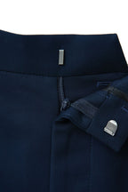 THEODORE Navy Patch-Pocket Cotton Trousers, view 4 of 8
