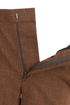 THEODORE Coffee Wool Shorts, view 4 of 5