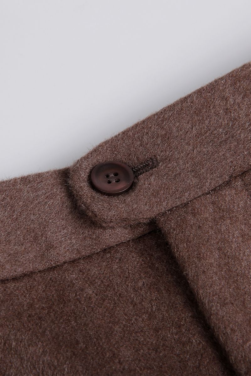 THEODORE Brown Wool Trousers, view 4 of 7