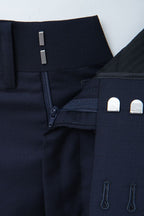 THEODORE The Via Veneto Navy Wool Square-Tab Trousers, view 4 of 8