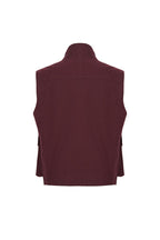 THEODORE Burgundy Cotton Gilet, view 2 of 2