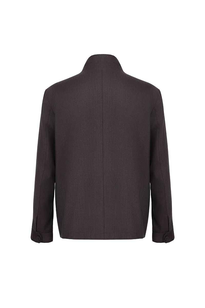 THEODORE Coffee Wool Casual Jacket, view 2 of 2
