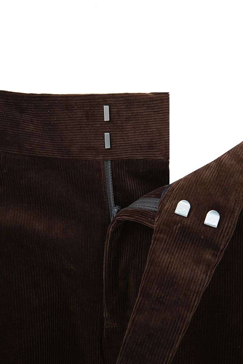 THEODORE Brown Double-Pleat Cotton Trousers, view 4 of 8