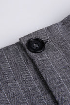 THEODORE Grey Striped Wool Trousers, view 4 of 5