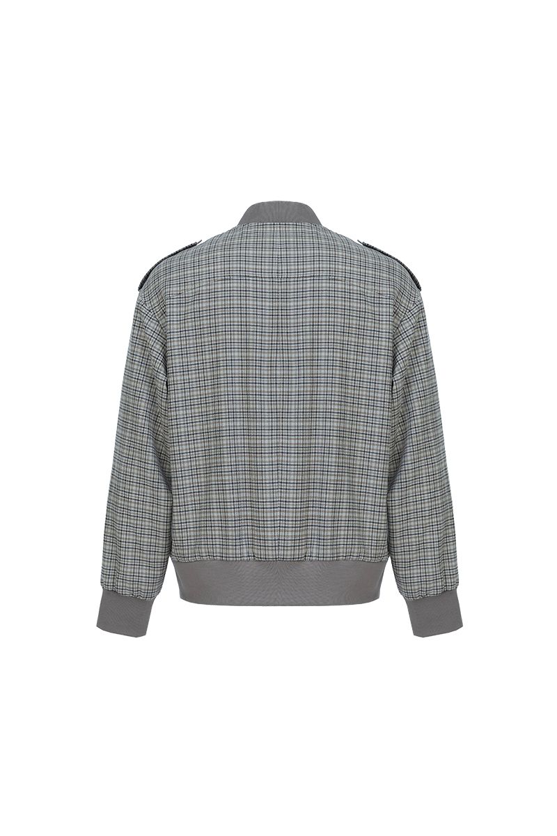 THEODORE Coffee Check Wool Casual Jacket, view 2 of 5