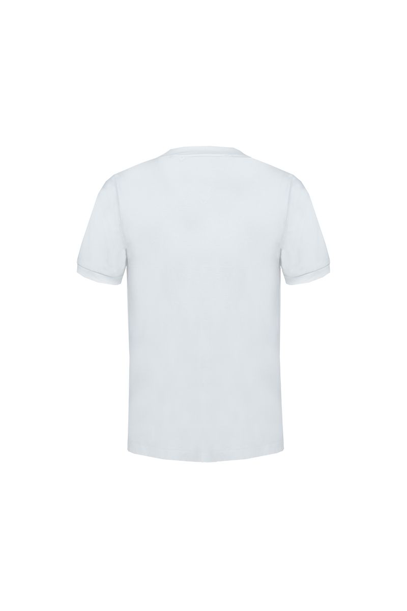THEODORE White Cotton Henley, view 2 of 2