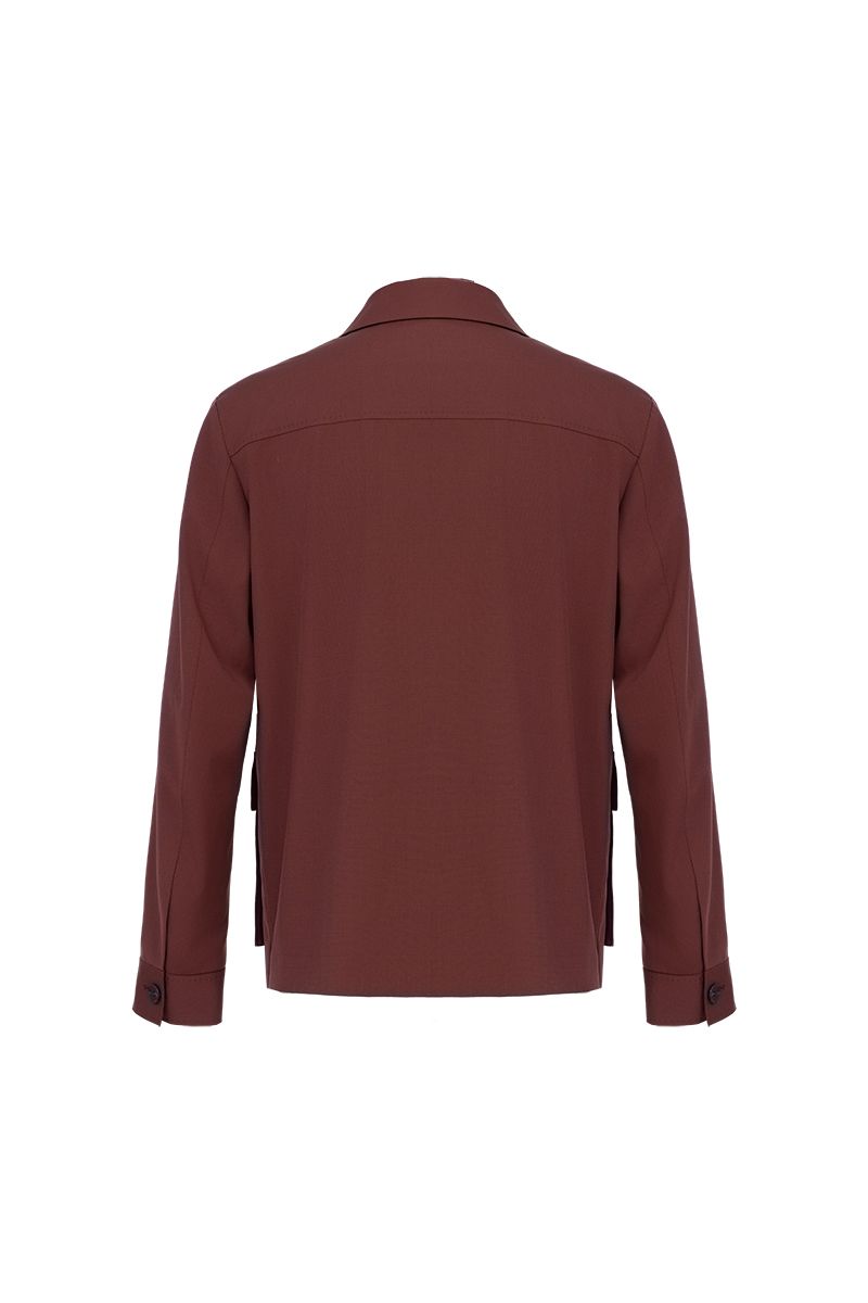 THEODORE Red Wool Casual Jacket, view 2 of 5