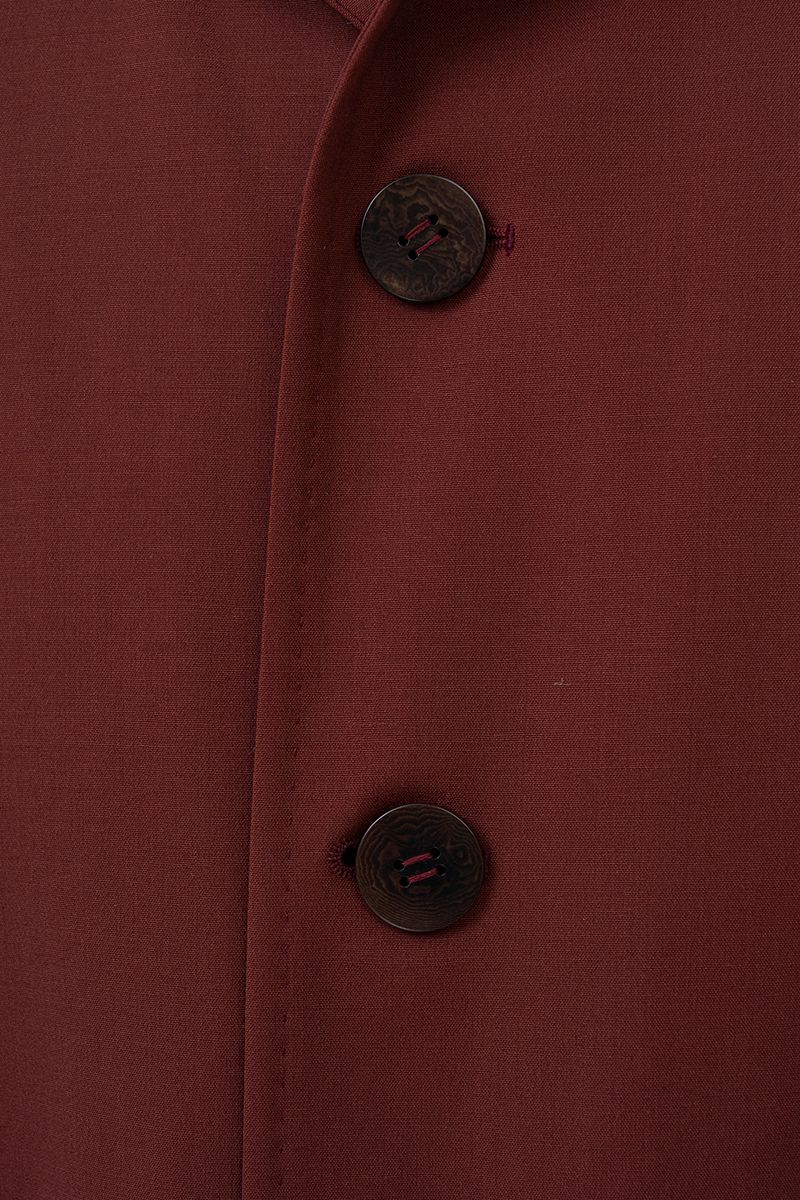 THEODORE Red Wool Overcoat, view 3 of 8