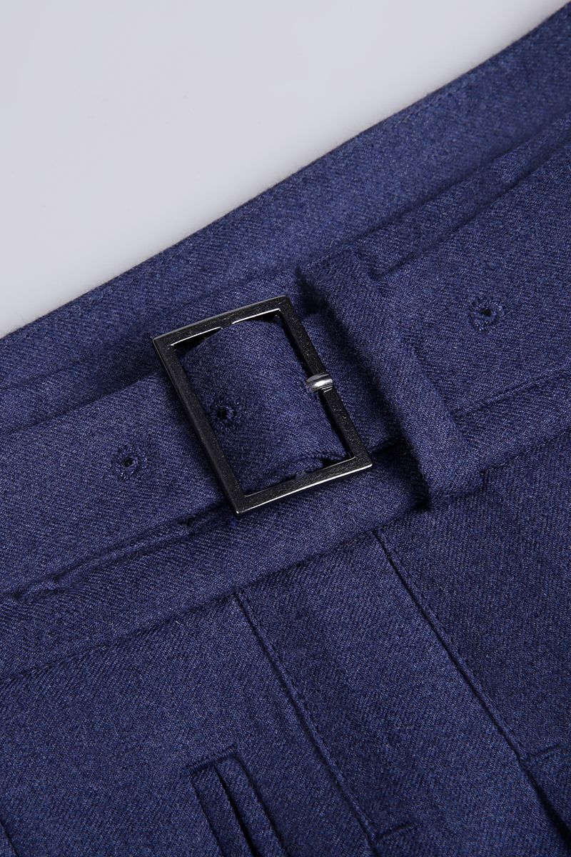THEODORE Blue Wool Trousers, view 4 of 5