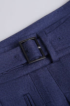 THEODORE Blue Wool Trousers, view 4 of 5