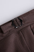 THEODORE Coffee Wool Trousers, view 4 of 5