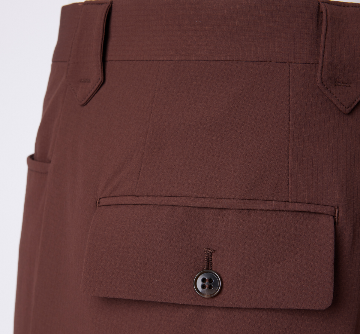 THEODORE Red Check Nylon Trousers, view 4 of 4