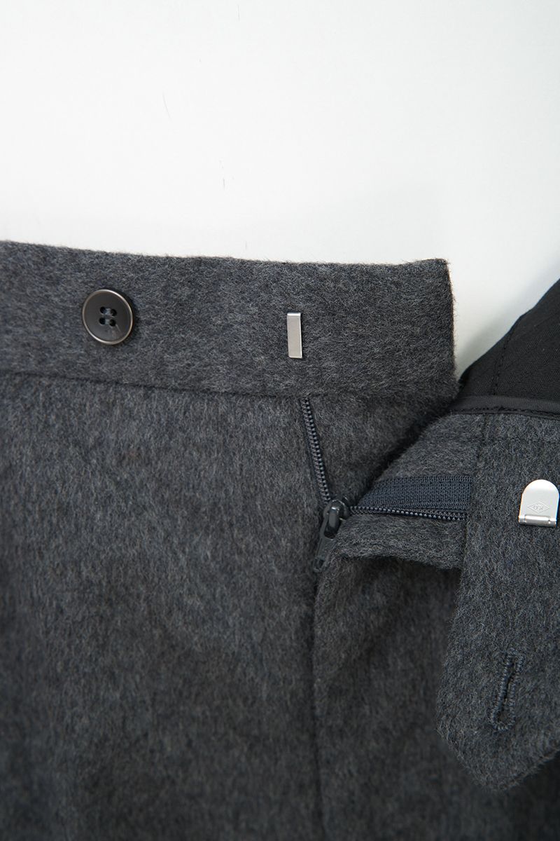 THEODORE Grey Heavyweight Wool Trousers, view 4 of 9