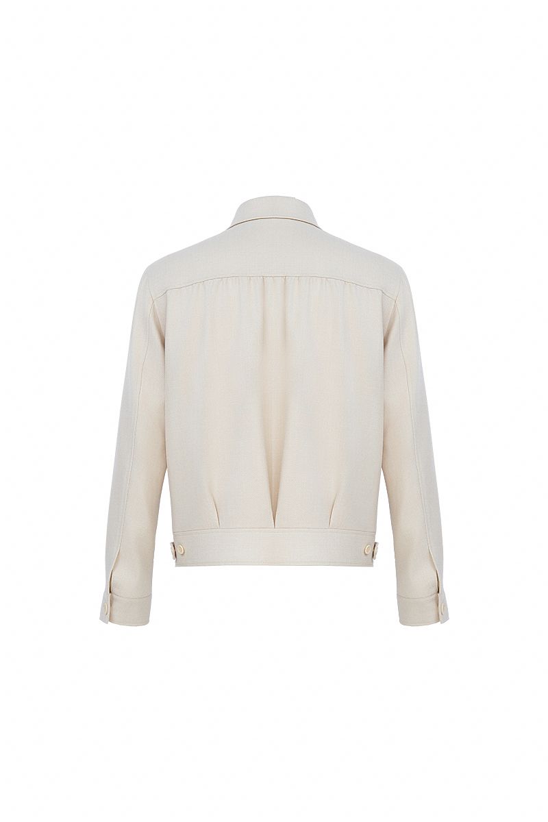 THEODORE Ivory Wool Casual Jacket, view 2 of 3