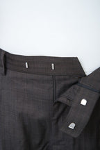 THEODORE Charcoal Striped Double-Pleat Wool Trousers, view 4 of 8