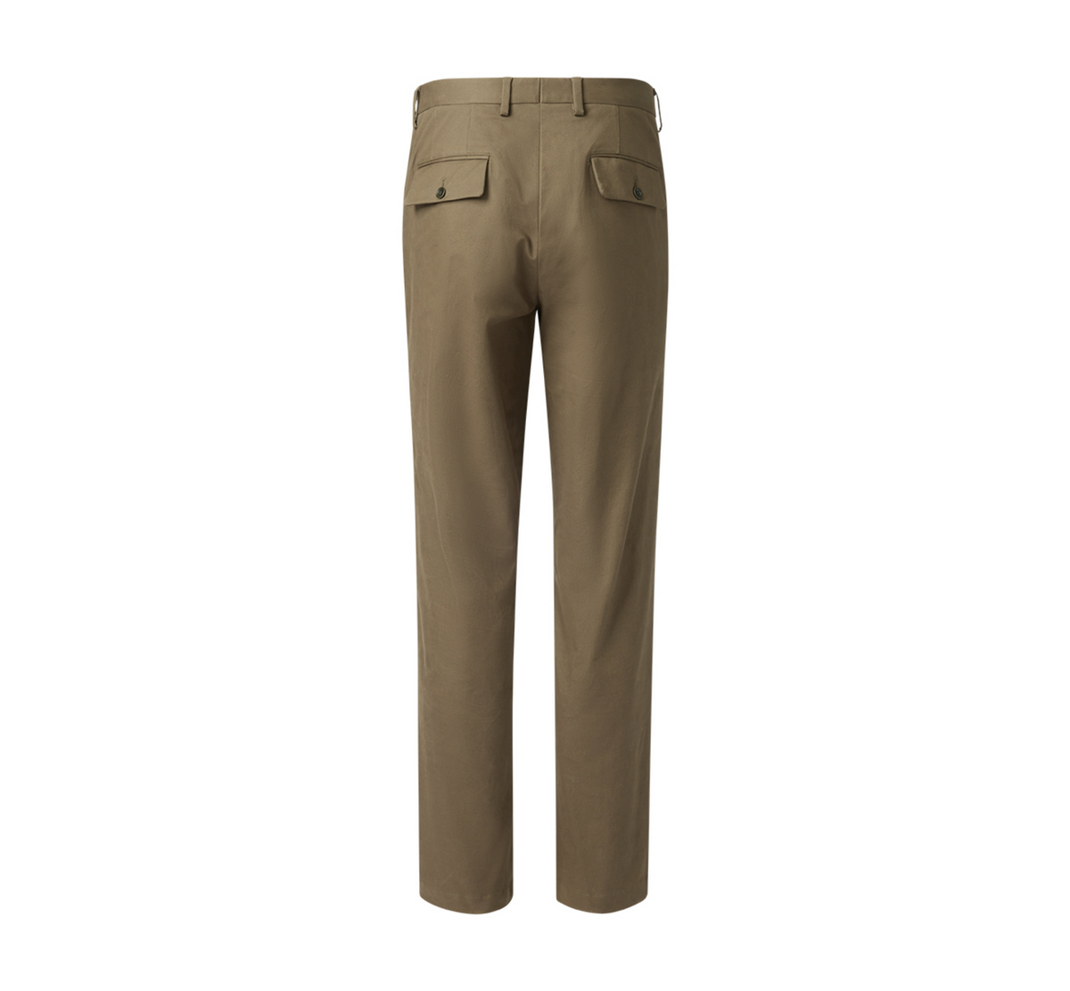 THEODORE Brown Cotton Trousers, view 3 of 3