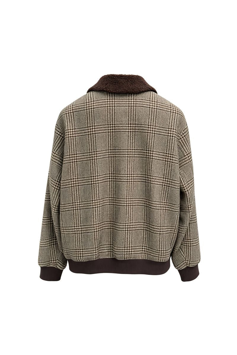 THEODORE Coffee Check Wool Casual Jacket, view 2 of 6