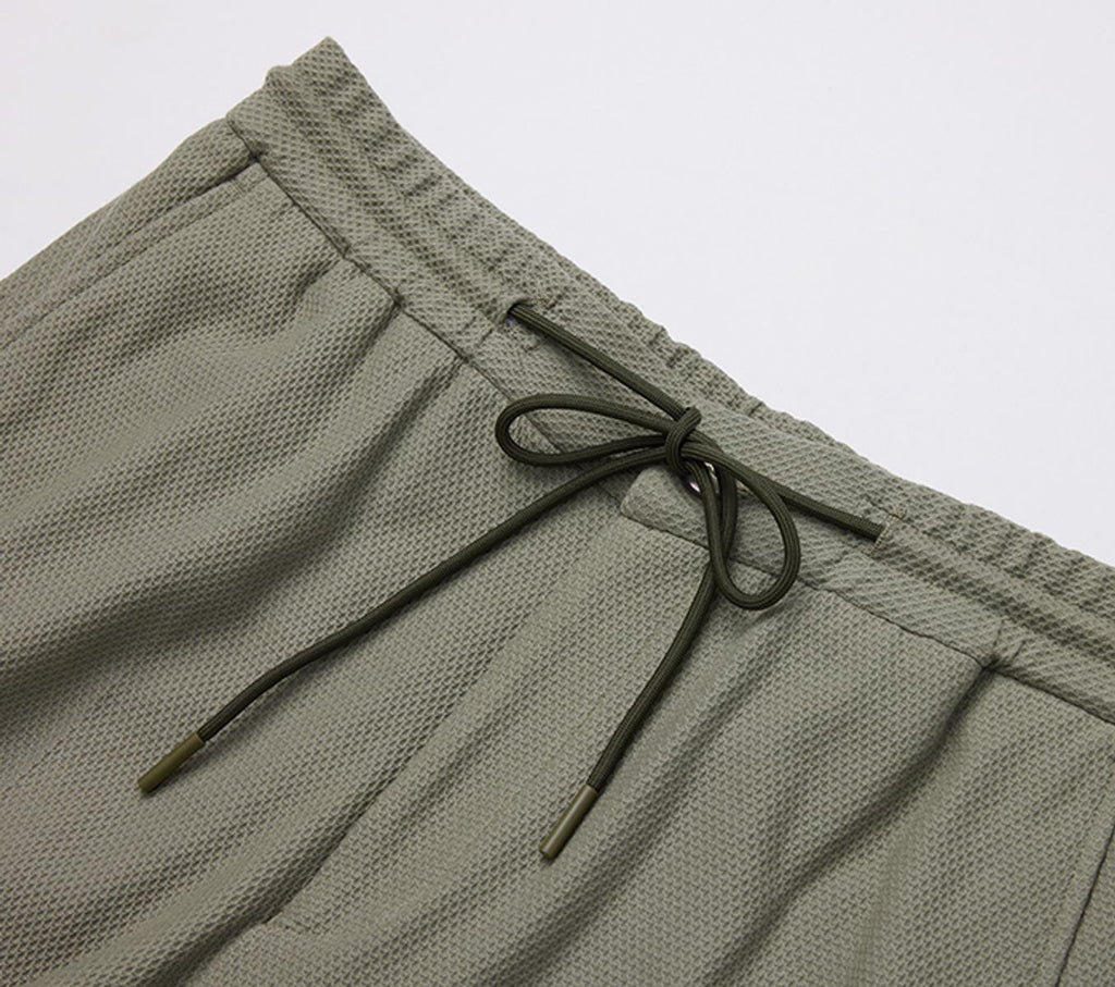 THEODORE Light Green Jacquard Cotton Shorts, view 5 of 7
