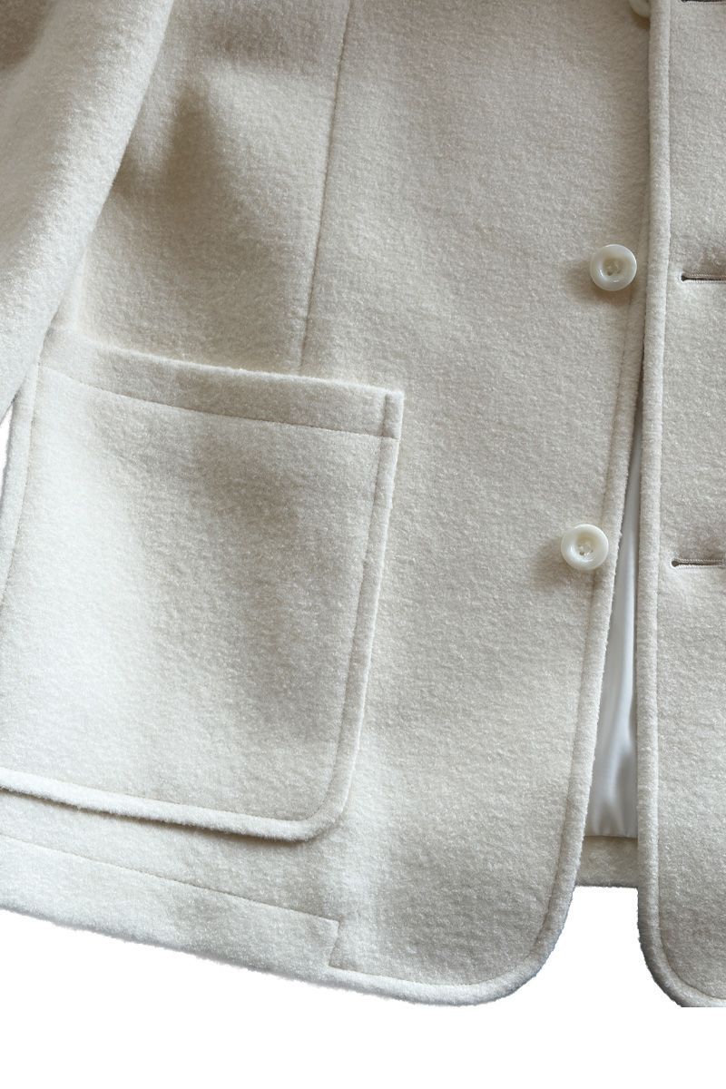 THEODORE Ivory Wool Jacket, view 3 of 8