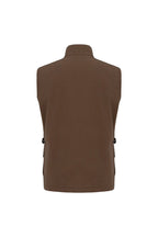 THEODORE Brown Cotton Gilet, view 2 of 3