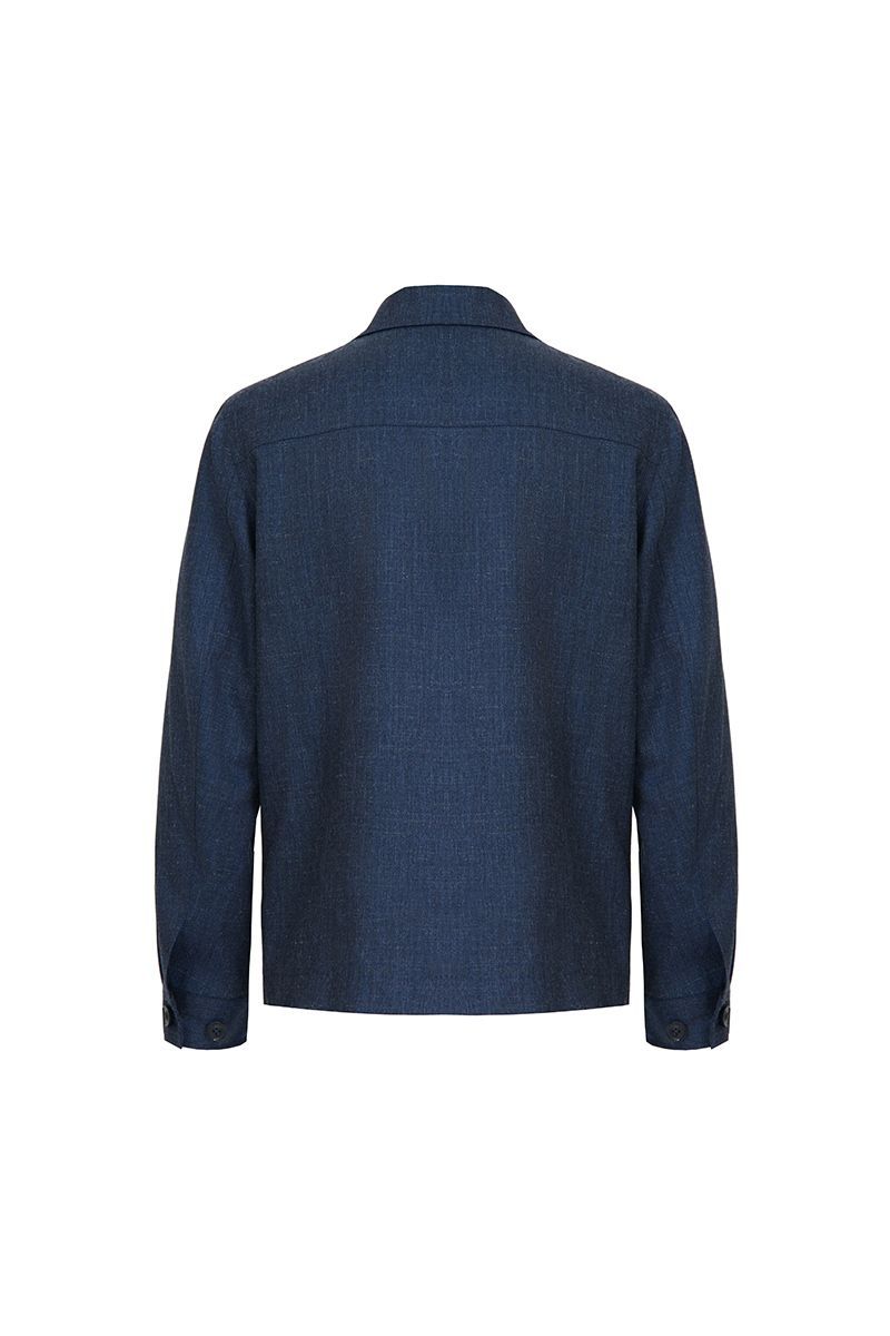 THEODORE Blue Wool Casual Jacket, view 2 of 3