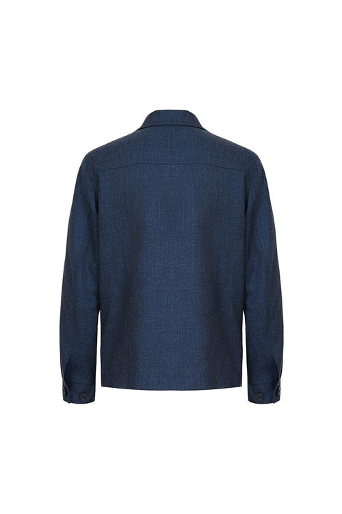 THEODORE Blue Wool Casual Jacket, view 2 of 3