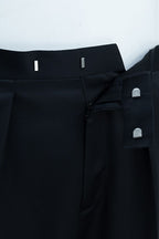 THEODORE Black Single-Pleat Trousers, view 4 of 7
