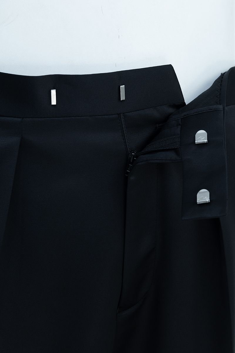 THEODORE Black Single-Pleat Trousers, view 4 of 7