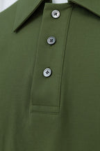 THEODORE The Sotogrande Olive Cotton-Blend Polo, view 4 of 7