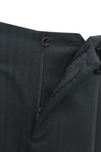 THEODORE Green Striped Wool Trousers, view 4 of 8