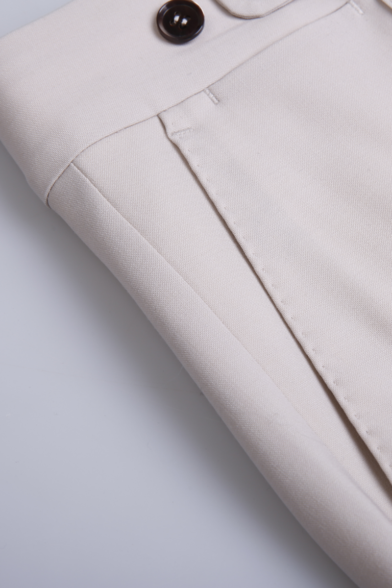THEODORE Khaki Wool Trousers, view 4 of 6