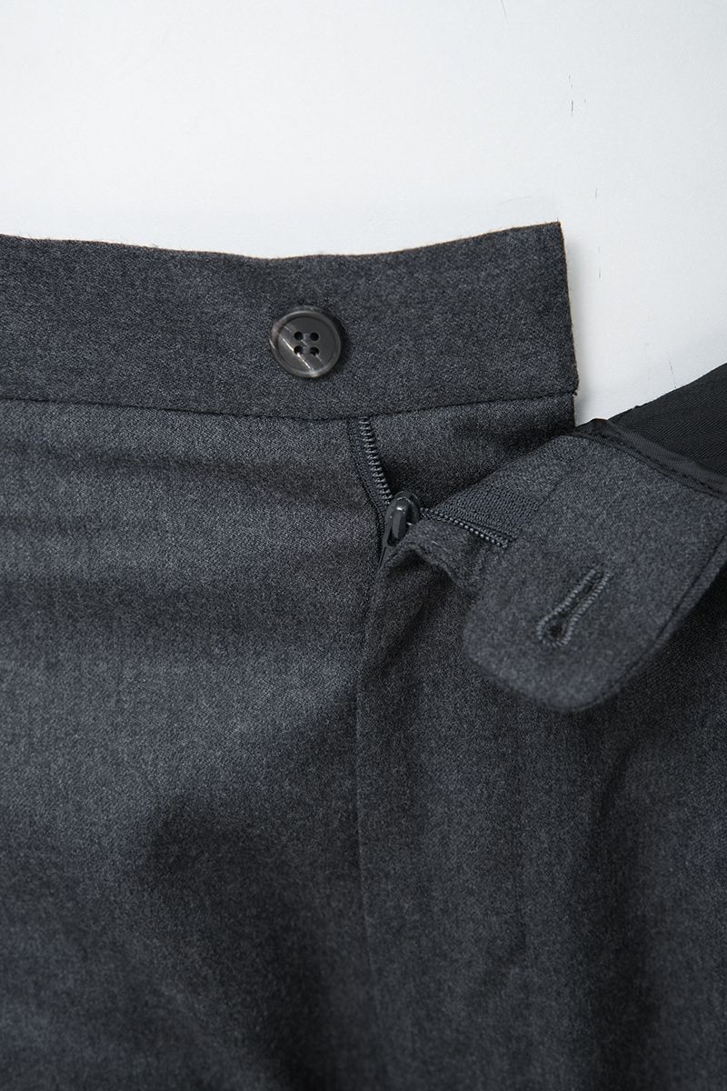 THEODORE Grey Single-Pleat Wool Trousers, view 4 of 8