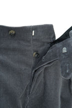 THEODORE Grey Box-Pleat Cotton Trousers, view 4 of 7