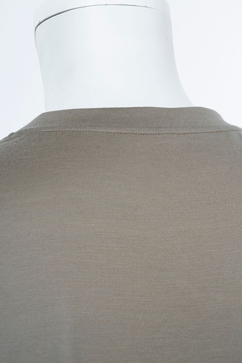 THEODORE The Filicudi Taupe Wool Crew-Neck T-Shirt, view 5 of 6