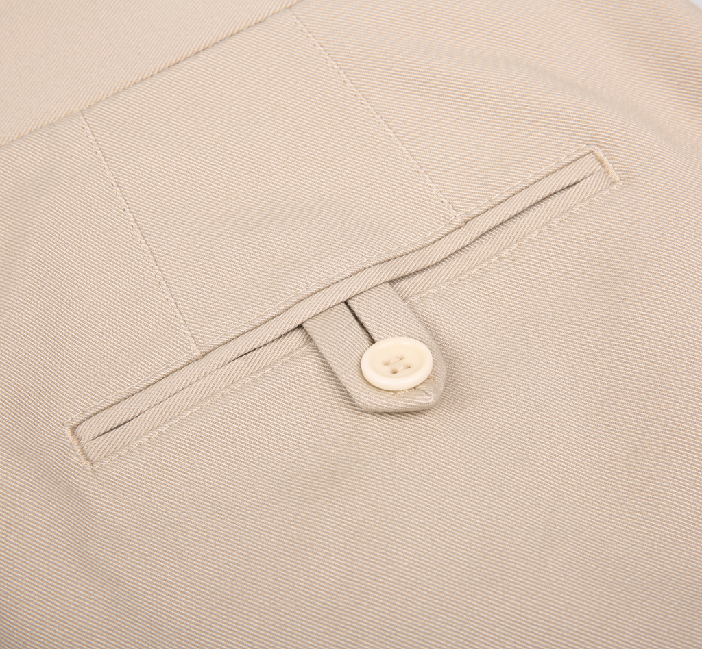 THEODORE Khaki Cotton Trousers, view 6 of 6