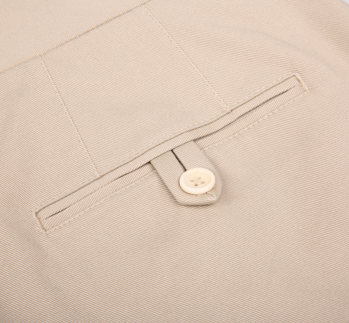 THEODORE Khaki Cotton Trousers, view 6 of 6