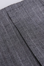THEODORE Grey Striped Wool Trousers, view 5 of 5
