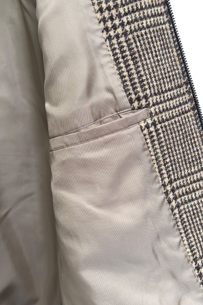 THEODORE Coffee Check Wool Casual Jacket, view 3 of 6