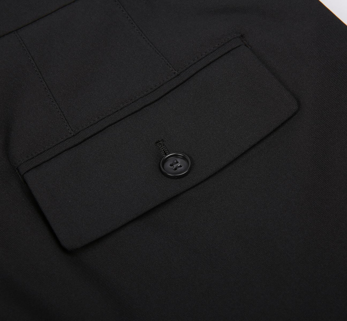 THEODORE Black Polyester Trousers, view 6 of 6