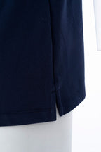 THEODORE The Gaeta Navy Cotton-Blend Stand-Collar Polo, view 5 of 7