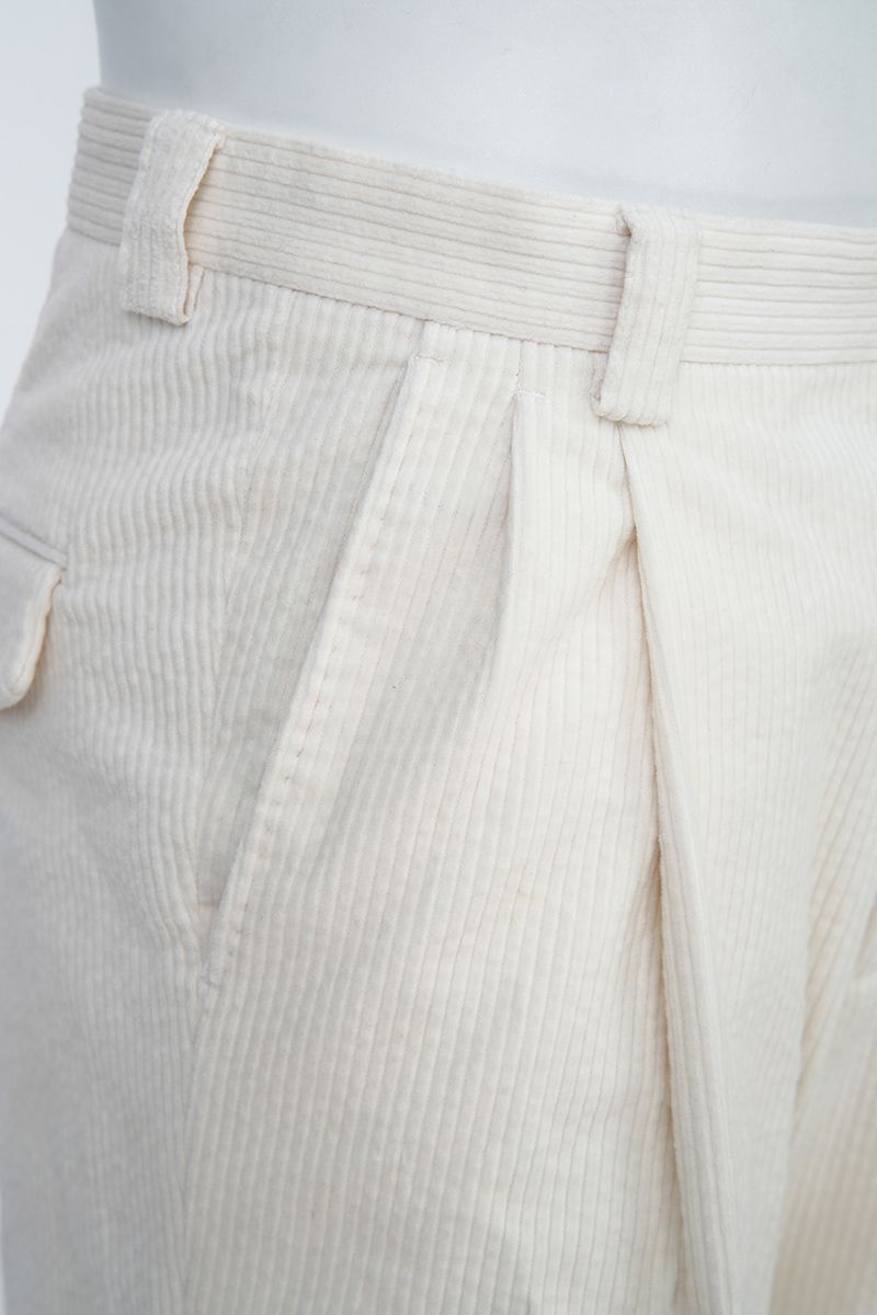 THEODORE Ivory Corduroy Trousers, view 5 of 8