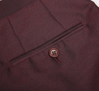 THEODORE Burgundy Polyester Trousers, view 6 of 6