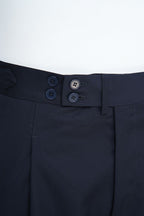THEODORE The Via Veneto Navy Wool Square-Tab Trousers, view 5 of 8