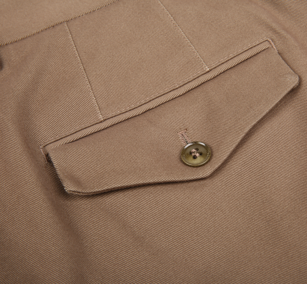 THEODORE Coffee Cotton Trousers, view 6 of 6