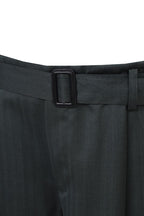 THEODORE Green Striped Wool Trousers, view 5 of 8