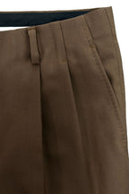 THEODORE The Posillipo Brown Wool Single-Pleat Trousers, view 5 of 8