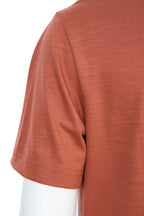 THEODORE The Maratea Rust Wool Crew-Neck T-Shirt, view 4 of 5