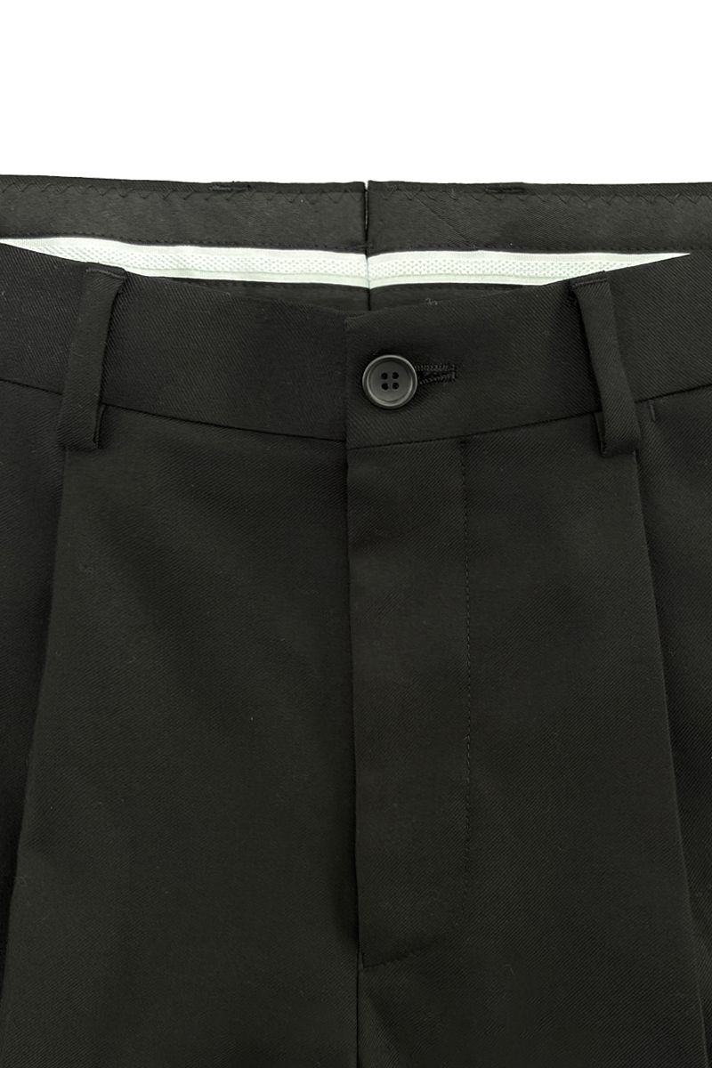 THEODORE Black Turn-Up Trousers, view 5 of 8