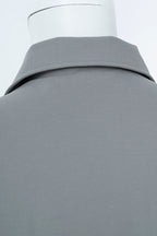 THEODORE The Alassio Grey Piqué Cotton-Blend Long-Sleeve Polo, view 5 of 6