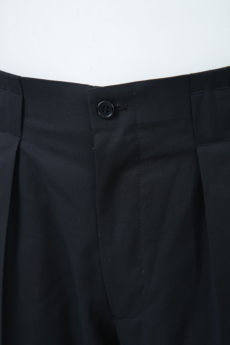 THEODORE Black Box-Pleat Wool Trousers, view 5 of 9
